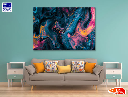 Colorful Waves Abstract Print 100% Australian Made - Bella Home Decor