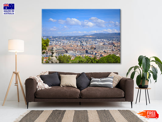 City Of Marseille with Blue Sky Print 100% Australian Made - Bella Home Decor