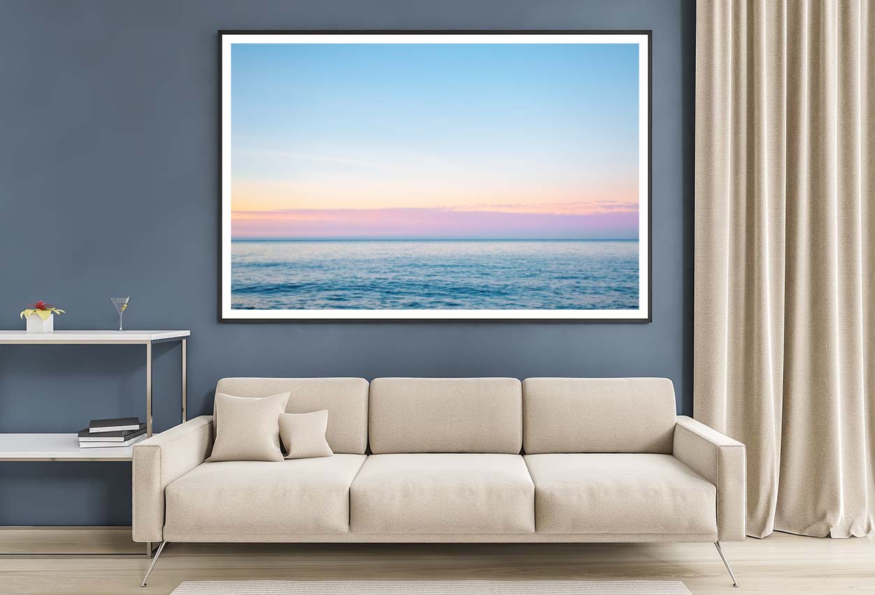 Calm Sea in Soft Morning Light Sicily Italy Europe Home Decor Premium Quality Poster Print Choose Your Sizes