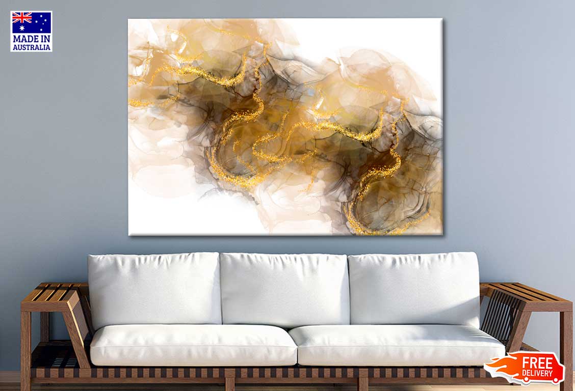 Black And Gold Luxury Abstract Art Painting Print 100% Australian Made