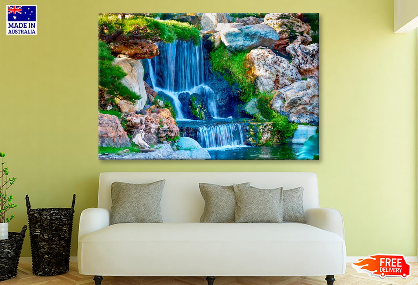 Waterfall-Britton Falls-Fishers Indiana  Wall Art Decor 100% Australian Made