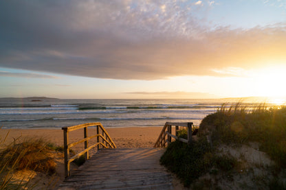 A Wooden Bridge Leads to The Beach Acrylic Glass Print Tempered Glass Wall Art 100% Made in Australia Ready to Hang