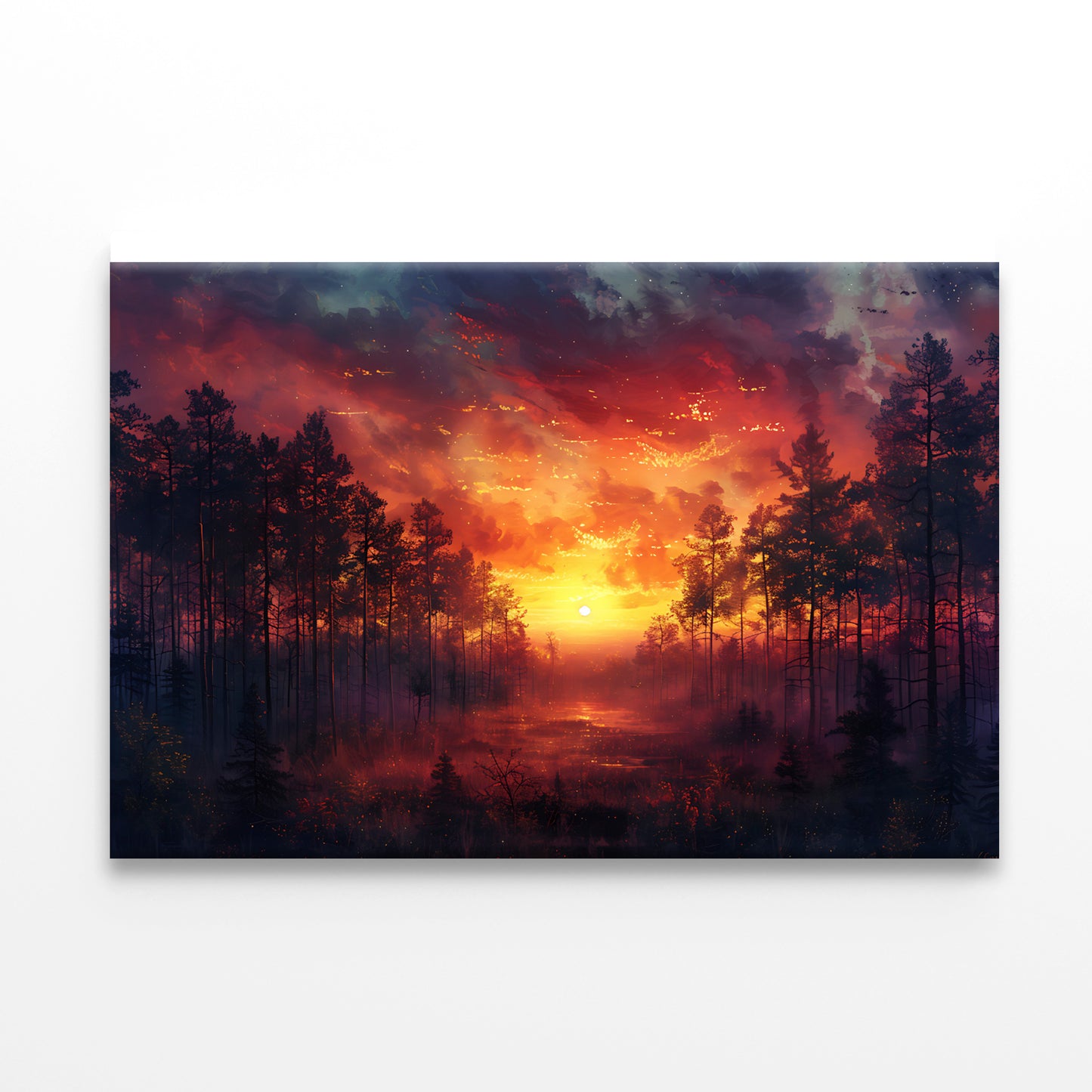 Sunset on the River with Trees Print 100% Australian Made - Bella Home Decor