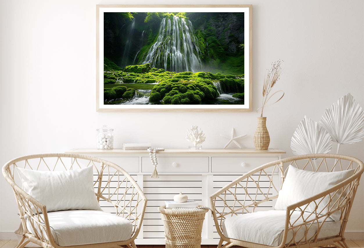 View of Waterfall in the Jungle Home Decor Premium Quality Poster Print Choose Your Sizes