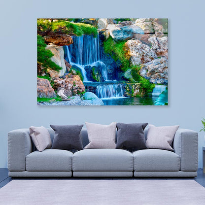 Waterfall-Britton Falls-Fishers Indiana Acrylic Glass Print Tempered Glass Wall Art 100% Made in Australia Ready to Hang