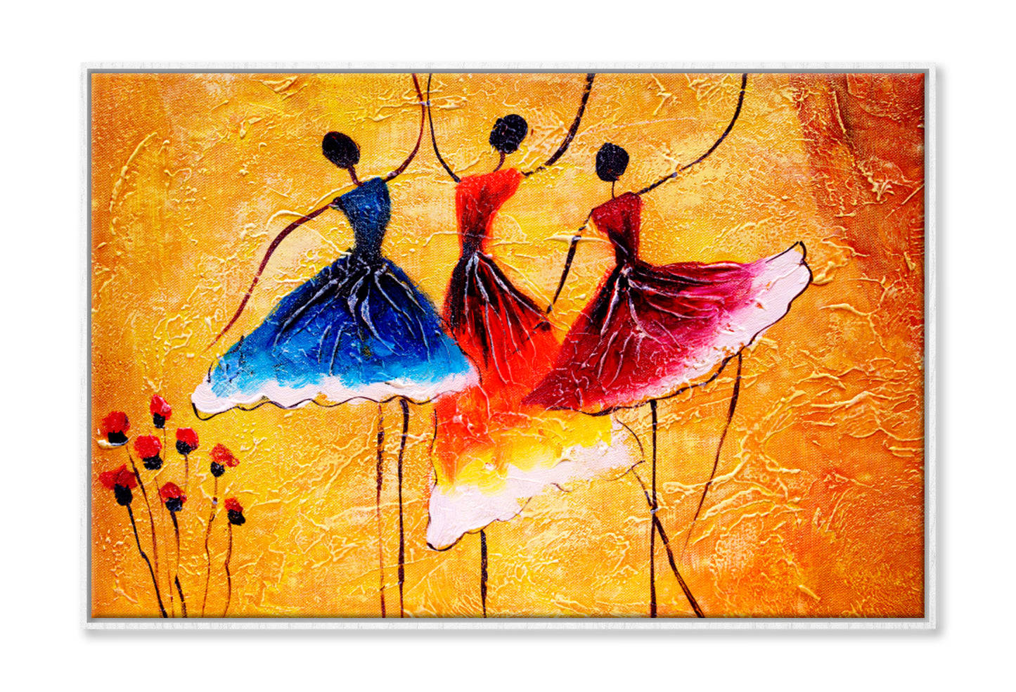 Spanish Dance Oil Painting Wall Art Limited Edition High Quality Print Canvas Box Framed White