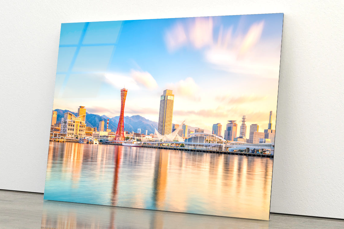 Skyline of Kobe City in Japan Acrylic Glass Print Tempered Glass Wall Art 100% Made in Australia Ready to Hang - Bella Home Decor
