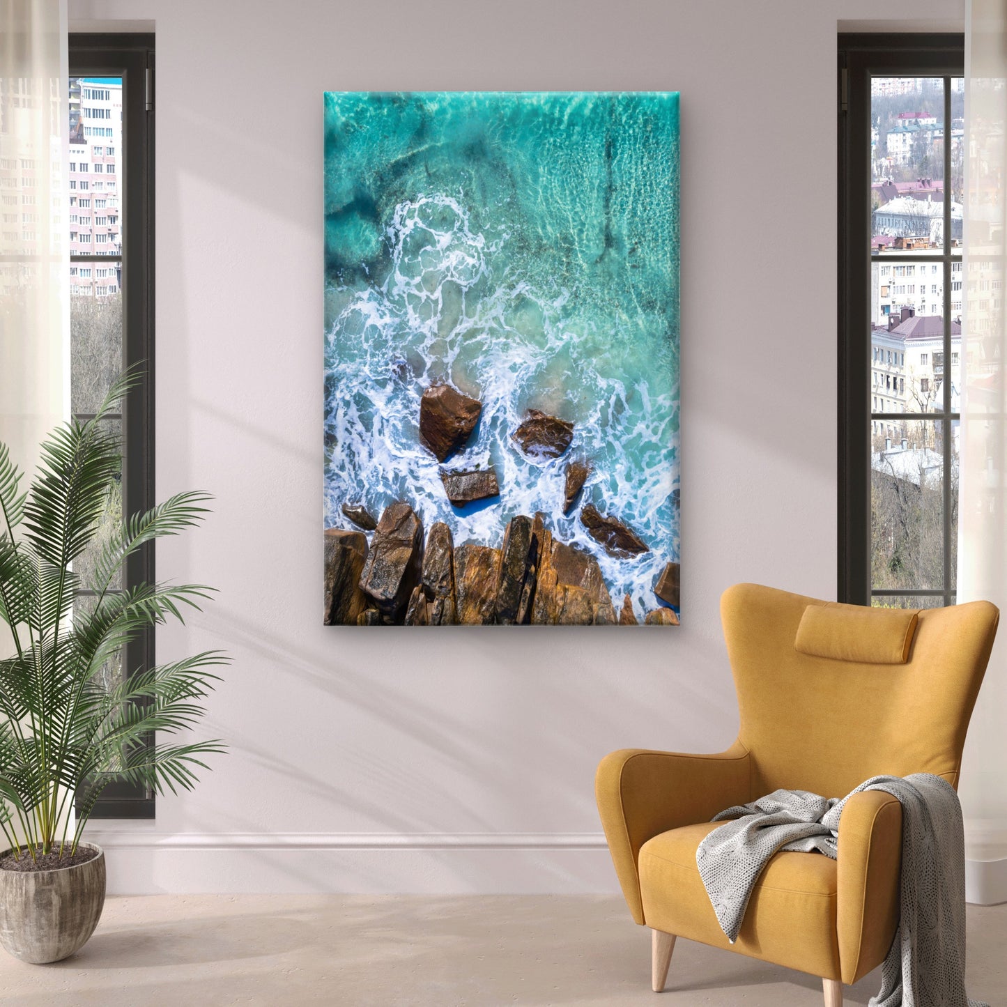 Ocean Shoreline Meelup Rocks Eagle Bay Australia Wall Art Decor 100% Australian Made