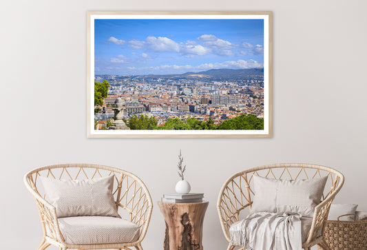 City Of Marseille with Blue Sky Home Decor Premium Quality Poster Print Choose Your Sizes - Bella Home Decor