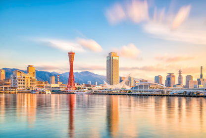 Skyline of Kobe City in Japan Print 100% Australian Made - Bella Home Decor