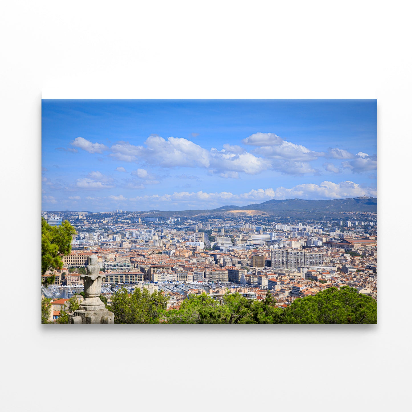 City Of Marseille with Blue Sky Print 100% Australian Made - Bella Home Decor