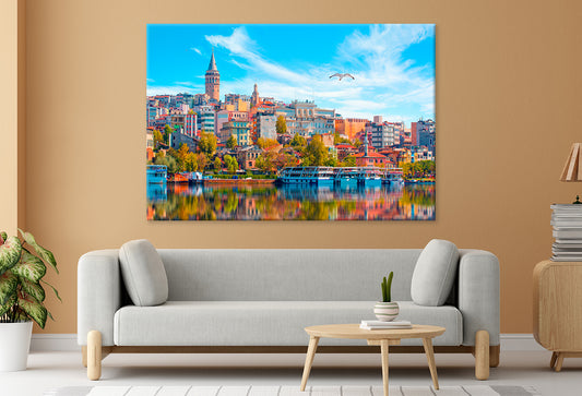 Galata Tower and Bridge, Istanbul  Wall Art Decor 100% Australian Made - Bella Home Decor