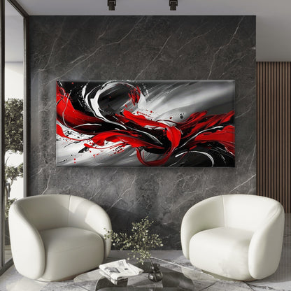 Dynamic Swirls Of Emotion Wall Art Canvas Office Home Room Framed 120x60cm