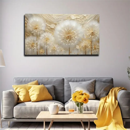 Golden Element Embellished Wall Art Canvas Office Home Room Framed 120x60cm - Bella Home Decor