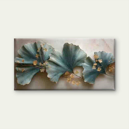 Abstract Ginkgo Leaf Wall Art Canvas Office Home Room Framed 120x60cm