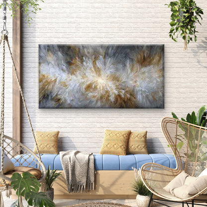 Neutral & Painting Abstract Wall Art Canvas Office Home Room Framed 120x60cm
