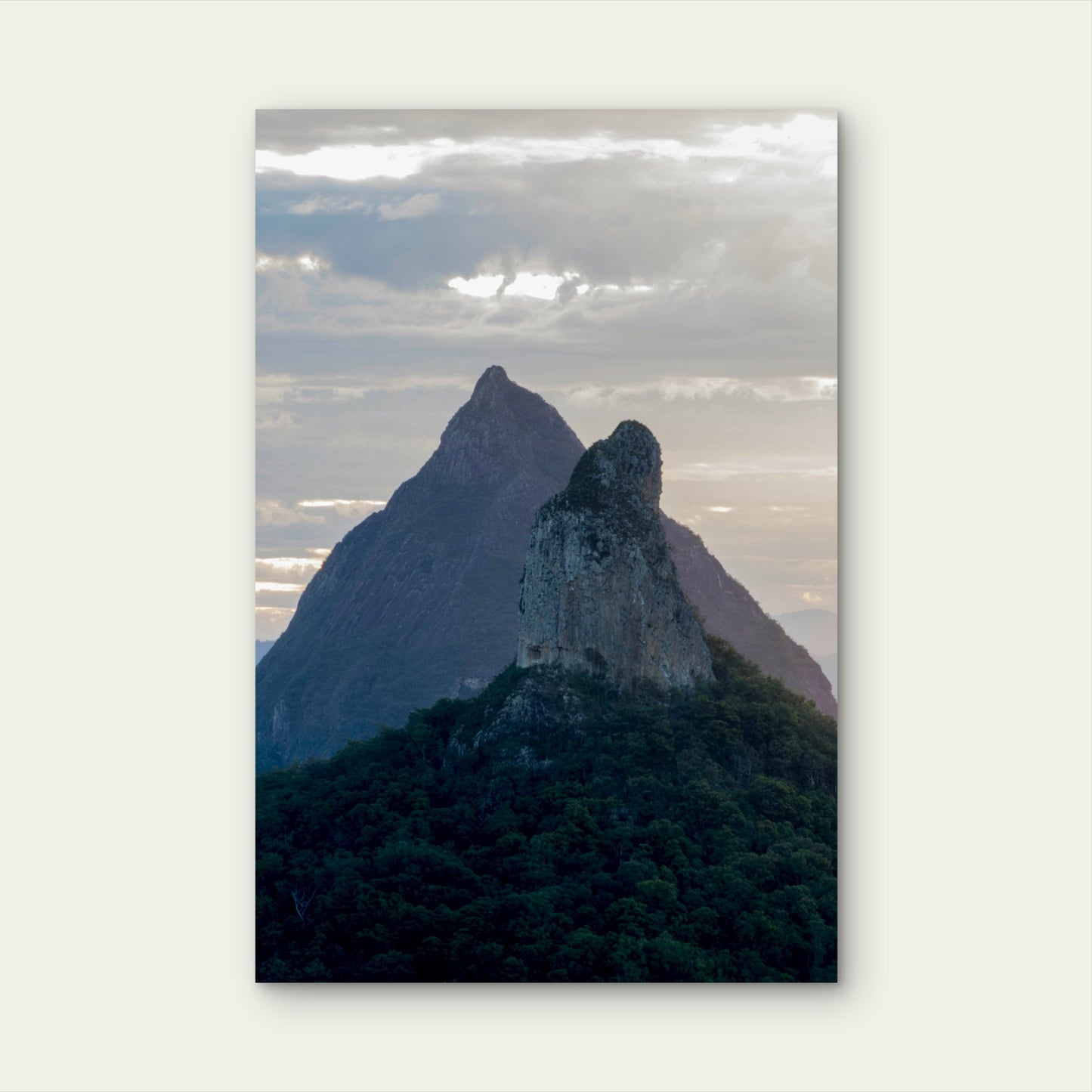 Australian Volcanic Peaks Rock Wall Art 40x60cm Metal Print Ready to Hang