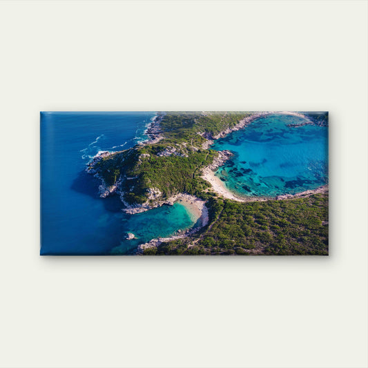 Drone Shot Breathtaking Shore Wall Art Canvas Office Home Room Framed 120x60cm