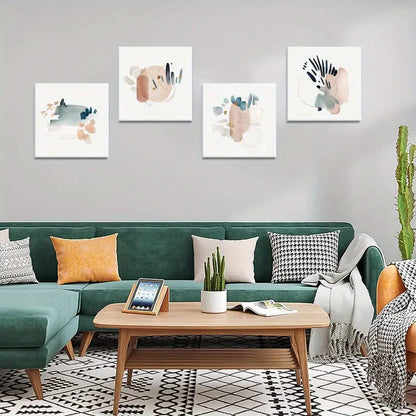 4pcs Light Powder Block Noodles   Wall Art Canvas Framed