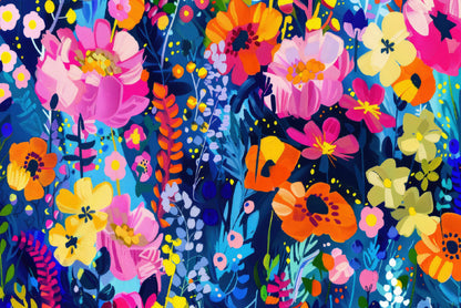 Colorful and Abstract Design with a Flower Print 100% Australian Made - Bella Home Decor