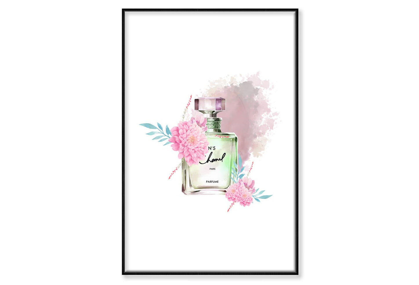 Luxury Perfume Wall Art Limited Edition High Quality Print Canvas Box Framed Black