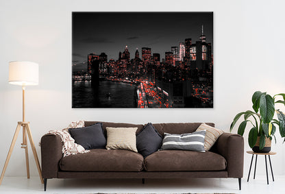 New York City B&W Skyline Wall Art Decor 100% Australian Made - Bella Home Decor