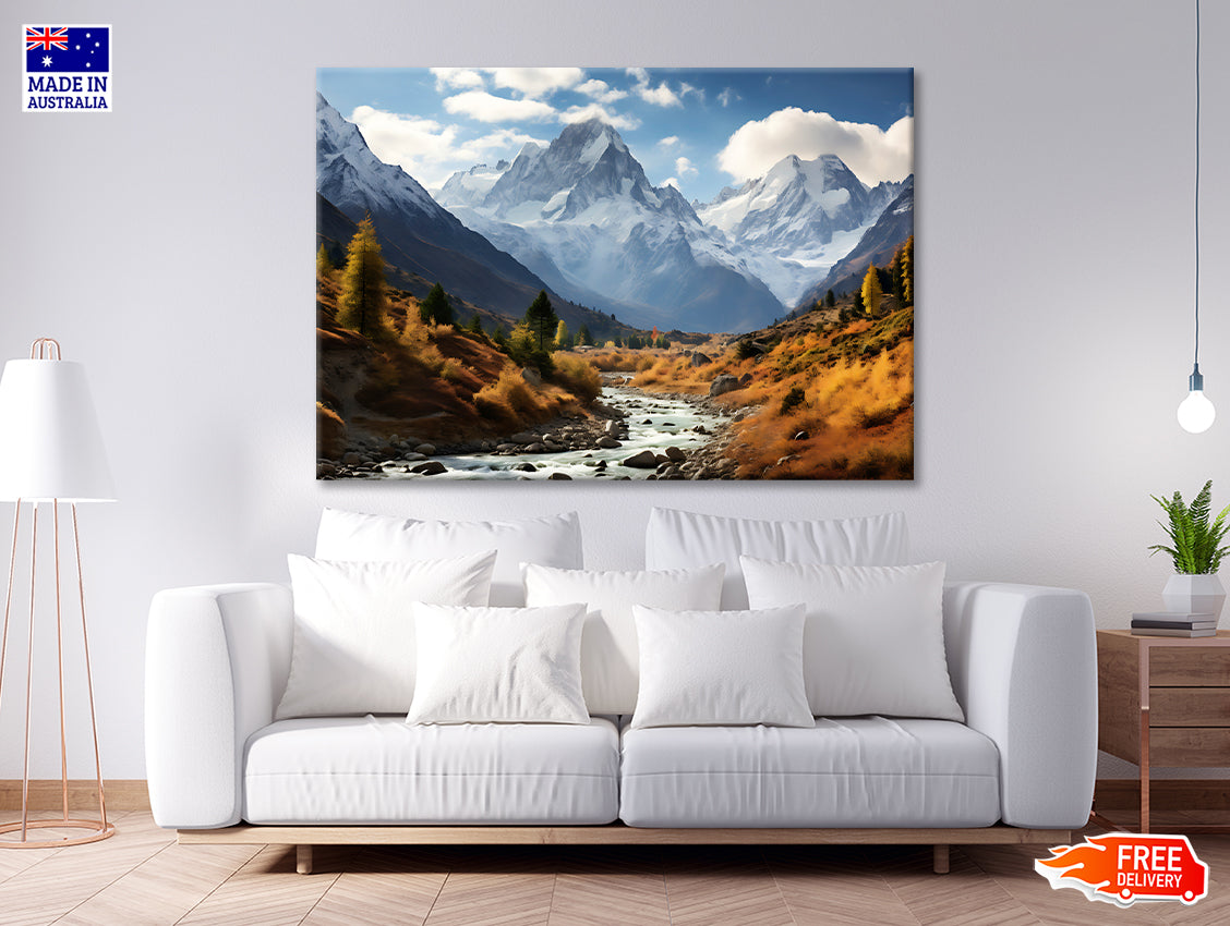 Lake in the Swiss Mountains View Print 100% Australian Made - Bella Home Decor