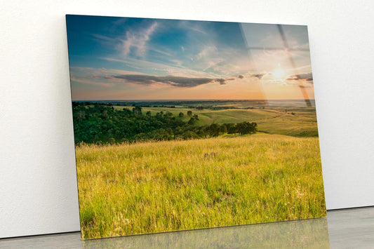 El Dorado Hills with Sunrise Acrylic Glass Print Tempered Glass Wall Art 100% Made in Australia Ready to Hang