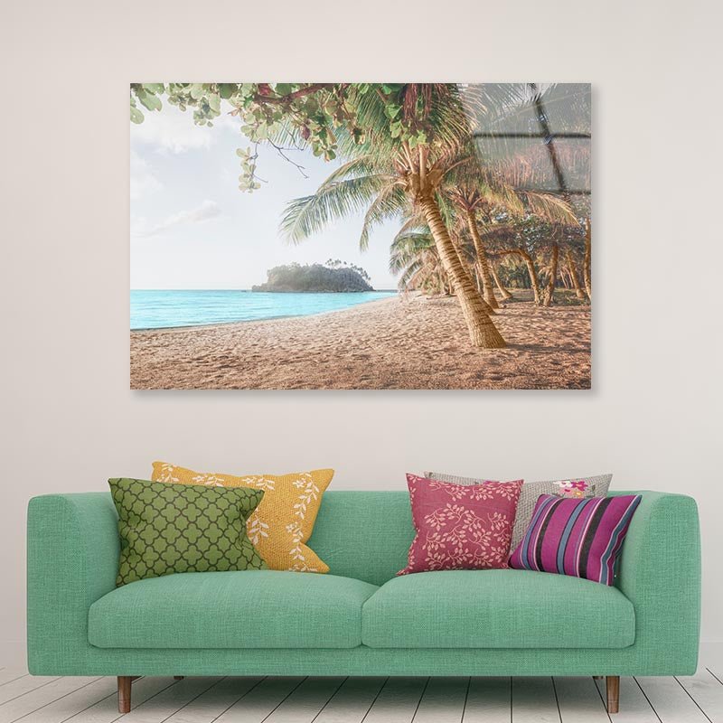 Sunset Over Sea, Philippines Islands Acrylic Glass Print Tempered Glass Wall Art 100% Made in Australia Ready to Hang