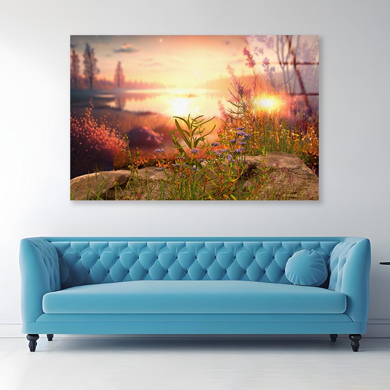 Sky at Sun Light Acrylic Glass Print Tempered Glass Wall Art 100% Made in Australia Ready to Hang