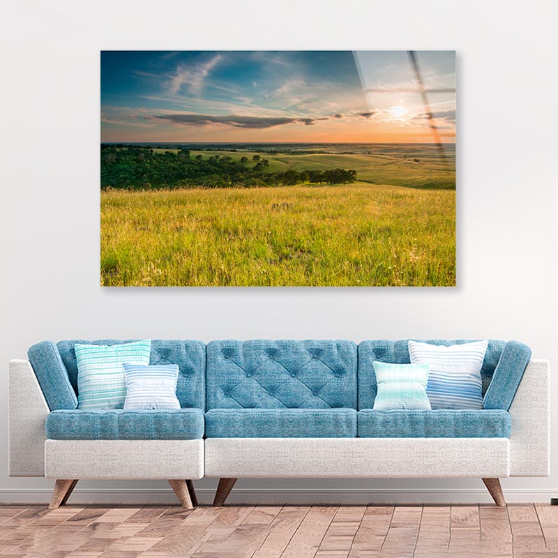 El Dorado Hills with Sunrise Acrylic Glass Print Tempered Glass Wall Art 100% Made in Australia Ready to Hang