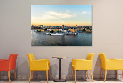 Gamla Stan in Stockholm at Sunset Wall Art Decor 100% Australian Made - Bella Home Decor
