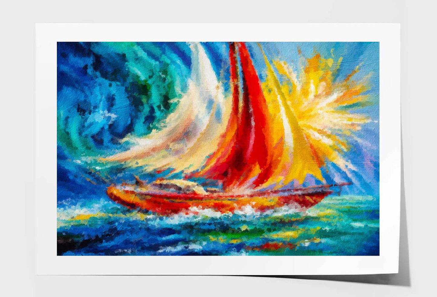 Painting With Bright Artistic Splashes Wall Art Limited Edition High Quality Print