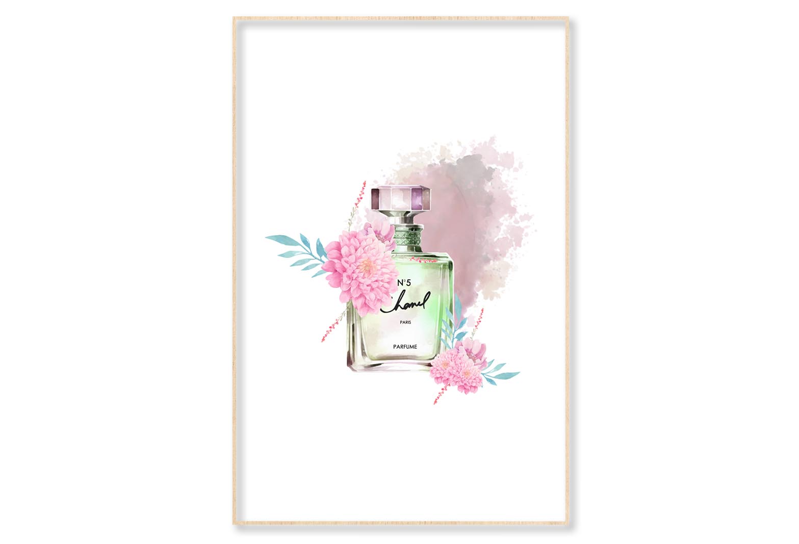 Luxury Perfume Wall Art Limited Edition High Quality Print Canvas Box Framed Natural