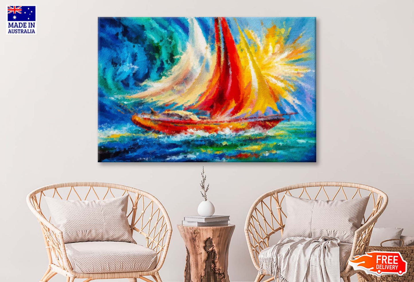 Painting With Bright Artistic Splashes Wall Art Limited Edition High Quality Print