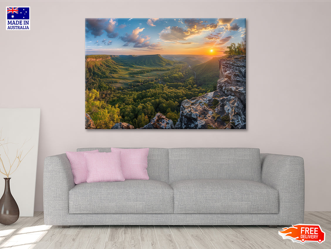 Trees and Hills, Sky View Print 100% Australian Made - Bella Home Decor