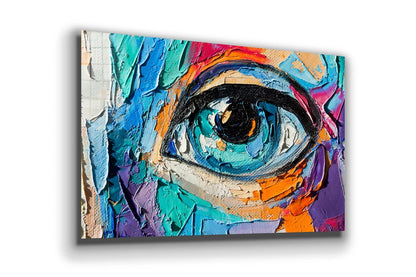 Colorful Eye Painting UV Direct Aluminum Print Australian Made Quality