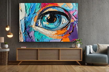 Colorful Eye Painting UV Direct Aluminum Print Australian Made Quality