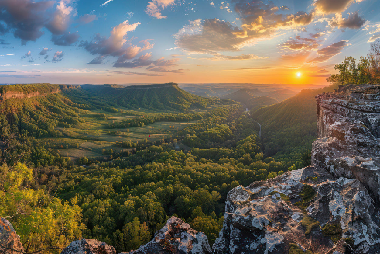 Trees and Hills, Sky View Home Decor Premium Quality Poster Print Choose Your Sizes