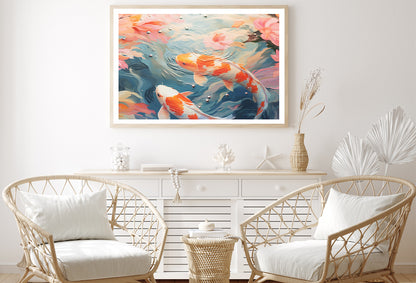 Painting Of a Group of Fish Swimming In Water Home Decor Premium Quality Poster Print Choose Your Sizes - Bella Home Decor