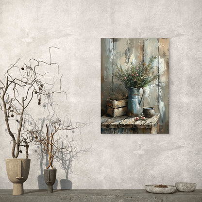 Rustic Rosemary and Berries 40x60cm Metal Print Ready to Hang - Bella Home Decor