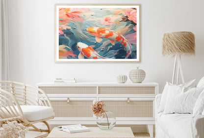 Painting Of a Group of Fish Swimming In Water Home Decor Premium Quality Poster Print Choose Your Sizes - Bella Home Decor