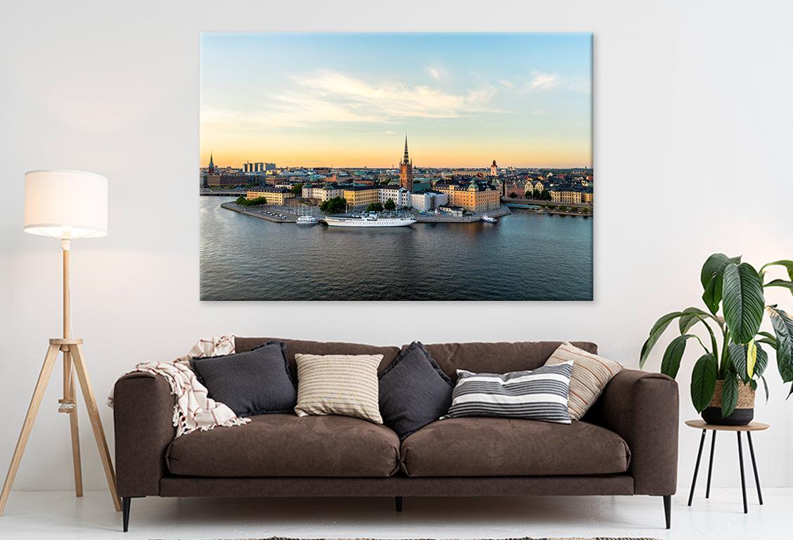Gamla Stan in Stockholm at Sunset Wall Art Decor 100% Australian Made - Bella Home Decor