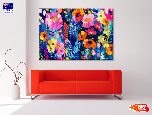 Colorful and Abstract Design with a Flower Print 100% Australian Made - Bella Home Decor