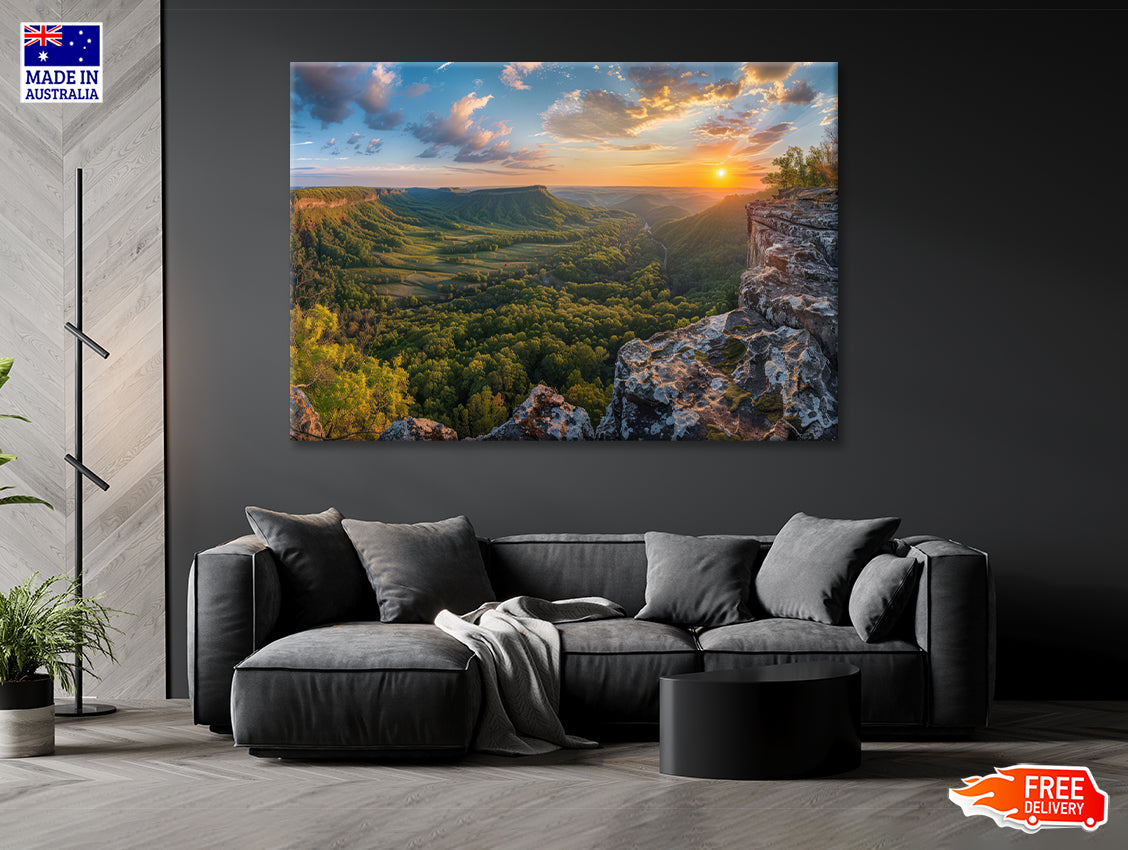 Trees and Hills, Sky View Print 100% Australian Made - Bella Home Decor