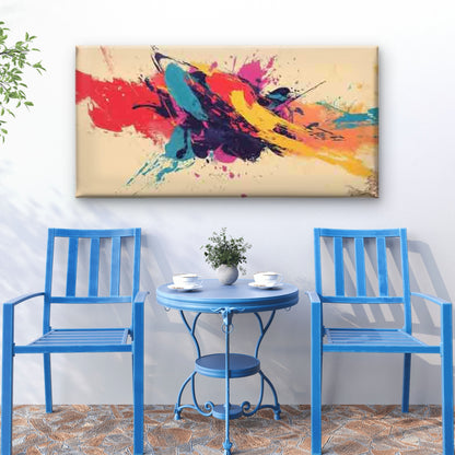 Abstract Color Splash Art Wall Art Canvas Office Home Room Framed 120x60cm