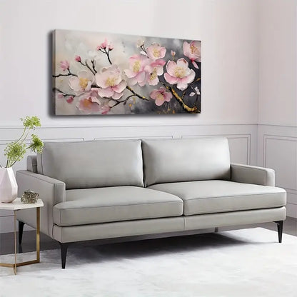 Bouquet Of Pink Flowers  wall canvas office home room framed 120x60cm - Bella Home Decor