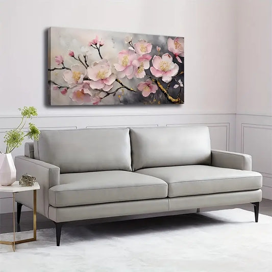 Bouquet Of Pink Flowers  wall canvas office home room framed 120x60cm - Bella Home Decor