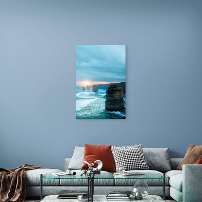 Twelve Apostles Victoria Sunset Coast 40x60cm Metal Print Ready to Hang