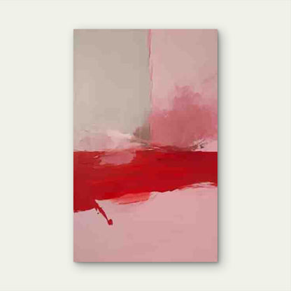 Abstract Pink and Red Gradient 60x90cm Metal Print Ready to Hang